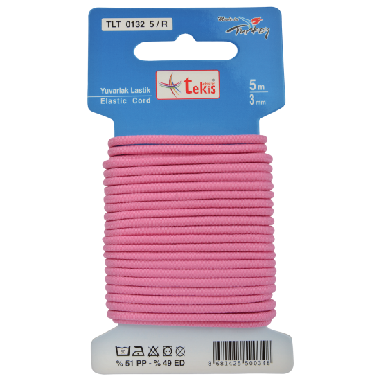 Yuvarlak Lastik Renkli 3 mm-10 Metre