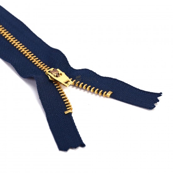 Metal Fermuar Dipli Nikel-Gold Diş Metal Fermuar Dipli Nikel-Gold Diş