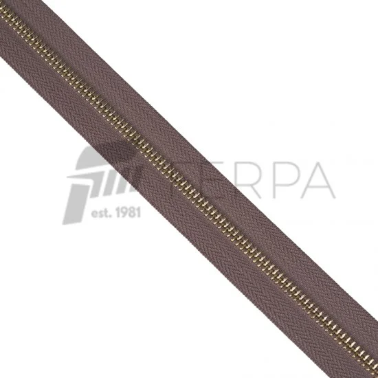 Metal Fermuar Altın 5 Metre (Kürsör ve Stoper Dahil)