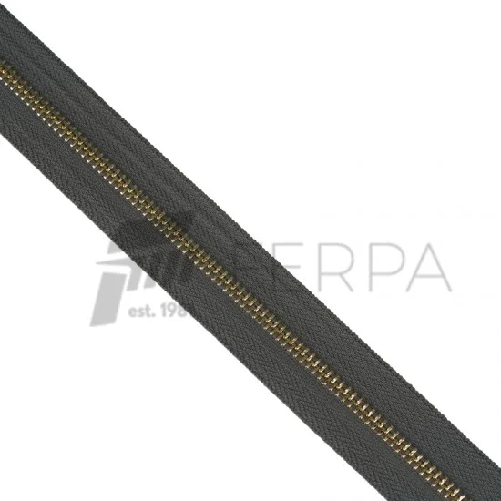 Metal Fermuar Altın 5 Metre (Kürsör ve Stoper Dahil)