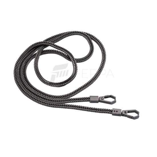SİYAH RENK YILAN MODEL NİKEL FREE METAL ÇANTA ZİNCİRİ/ASKI APARATLI 120 CM