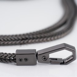 SİYAH RENK YILAN MODEL NİKEL FREE METAL ÇANTA ZİNCİRİ/ASKI APARATLI 120 CM SİYAH RENK YILAN MODEL NİKEL FREE METAL ÇANTA ZİNCİRİ/ASKI APARATLI 120 CM