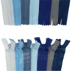 20 cm Gizli Fermuar (Karışık Paket-20 Adet)