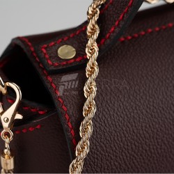 BÜKÜMLÜ HALAT MODEL METAL ÇANTA ZİNCİRİ/ALTIN RENK NİKEL FREE ASKI 120 CM