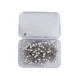 Beyaz Plastik Başlı Çelik İğne (0.50 mm Kalınlık) Beyaz Plastik Başlı Çelik İğne (0.50 mm Kalınlık)