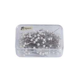 Beyaz Plastik Başlı Çelik İğne (0.50 mm Kalınlık) Beyaz Plastik Başlı Çelik İğne (0.50 mm Kalınlık)