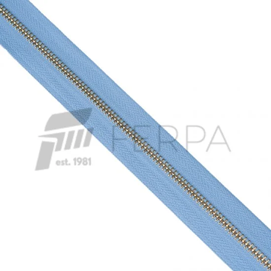 Metal Fermuar Altın 5 Metre (Kürsör ve Stoper Dahil)