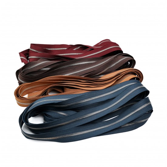 Metrelik Metal Fermuar Nikel (5 Metre/ Kürsör Dahil)
