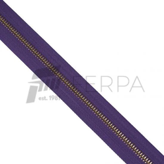 Metal Fermuar Altın 5 Metre (Kürsör ve Stoper Dahil)