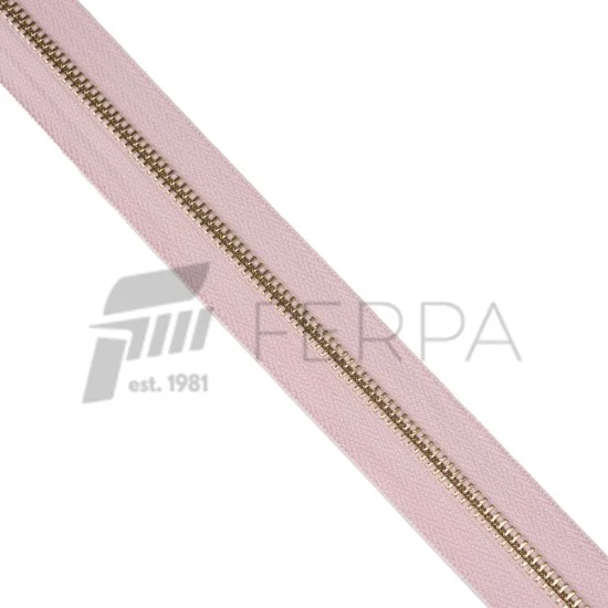 Metal Fermuar Altın 5 Metre (Kürsör ve Stoper Dahil)