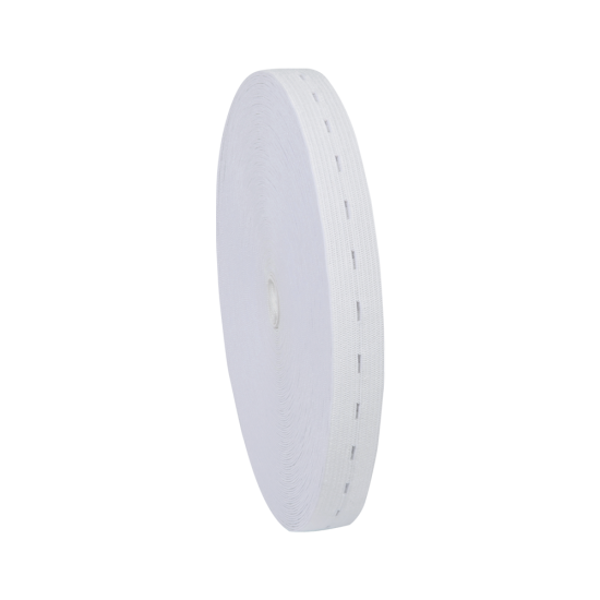 İlikli Lastik 2 cm (Siyah/Beyaz)
